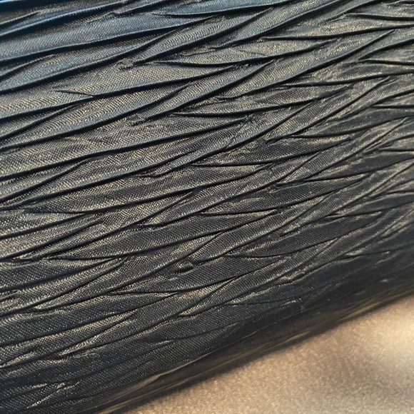 Navy Blue Satin Clutch - Picture 2 of 5